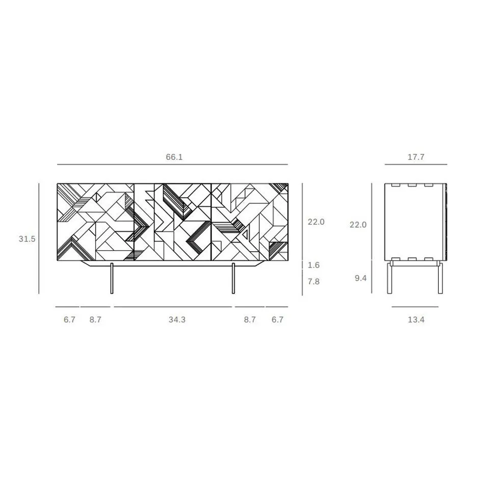 Graphic 3-Door Sideboard