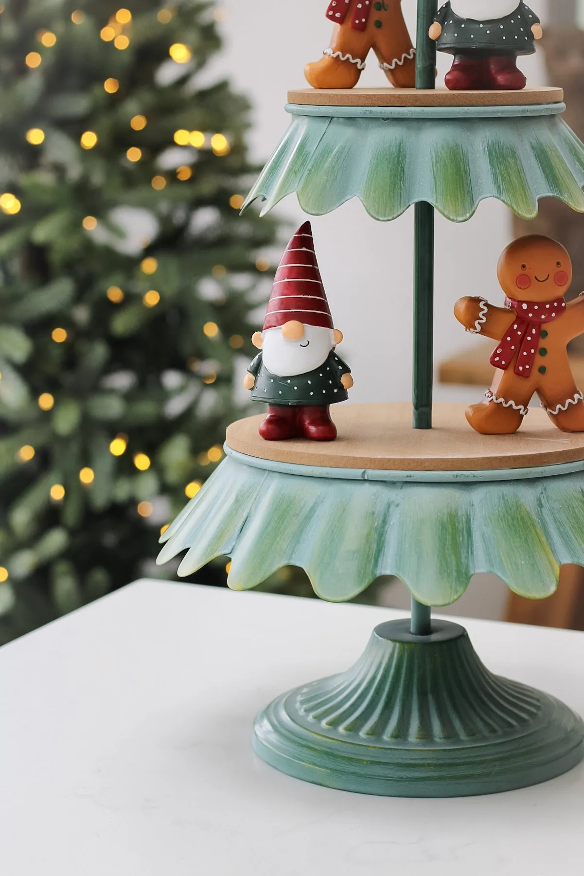 Green Metal Christmas Tree Styling Stand