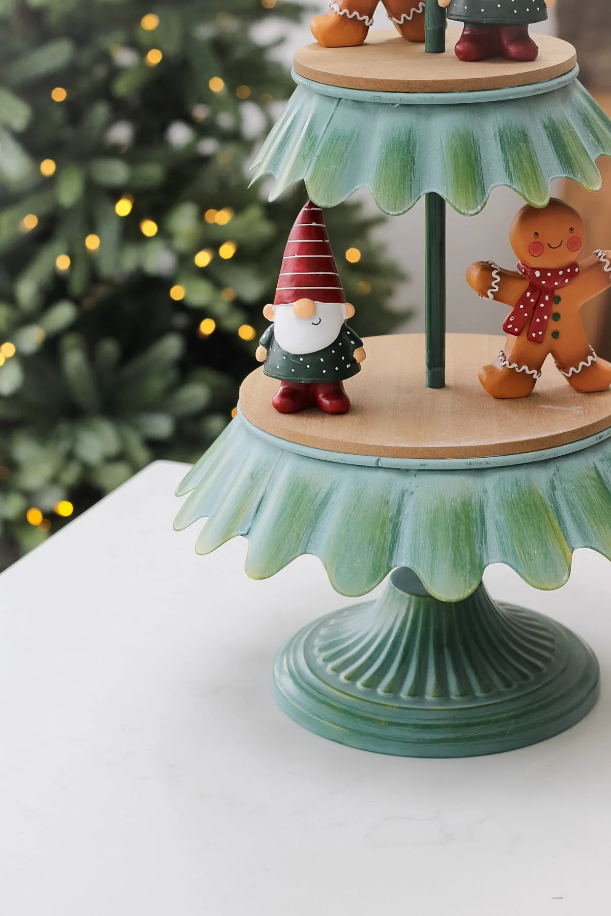 Green Metal Christmas Tree Styling Stand