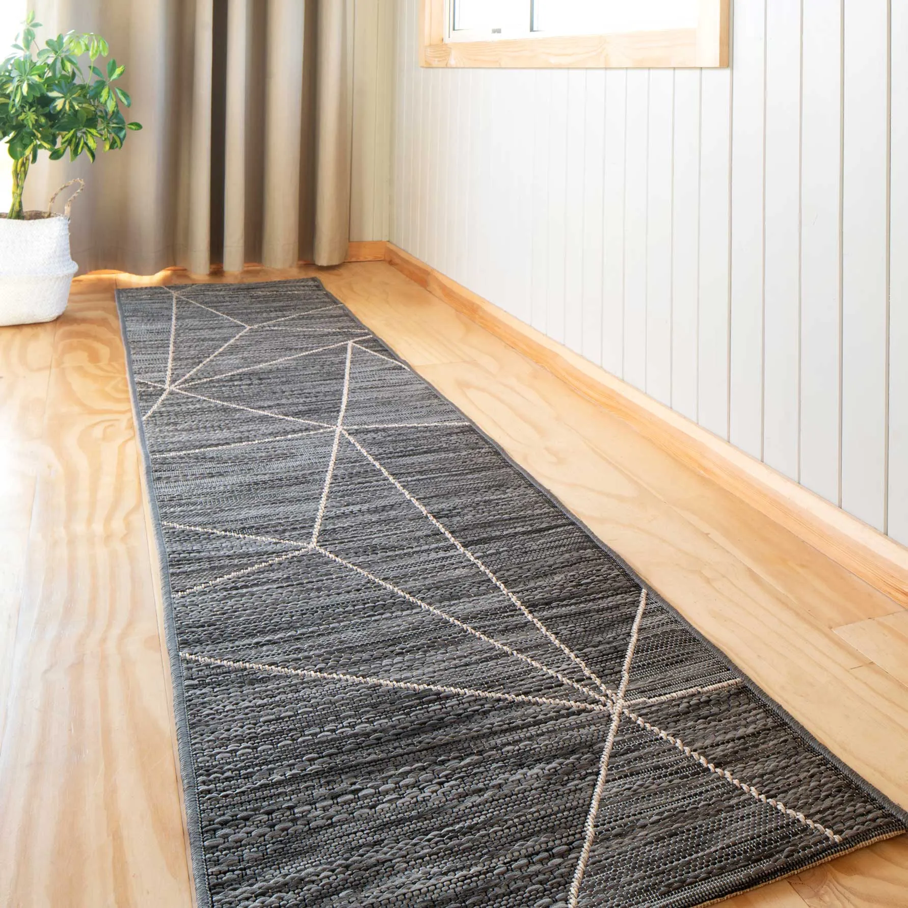 Grey Fractured Flatweave Indoor Outdoor Area Rug - Bonnie