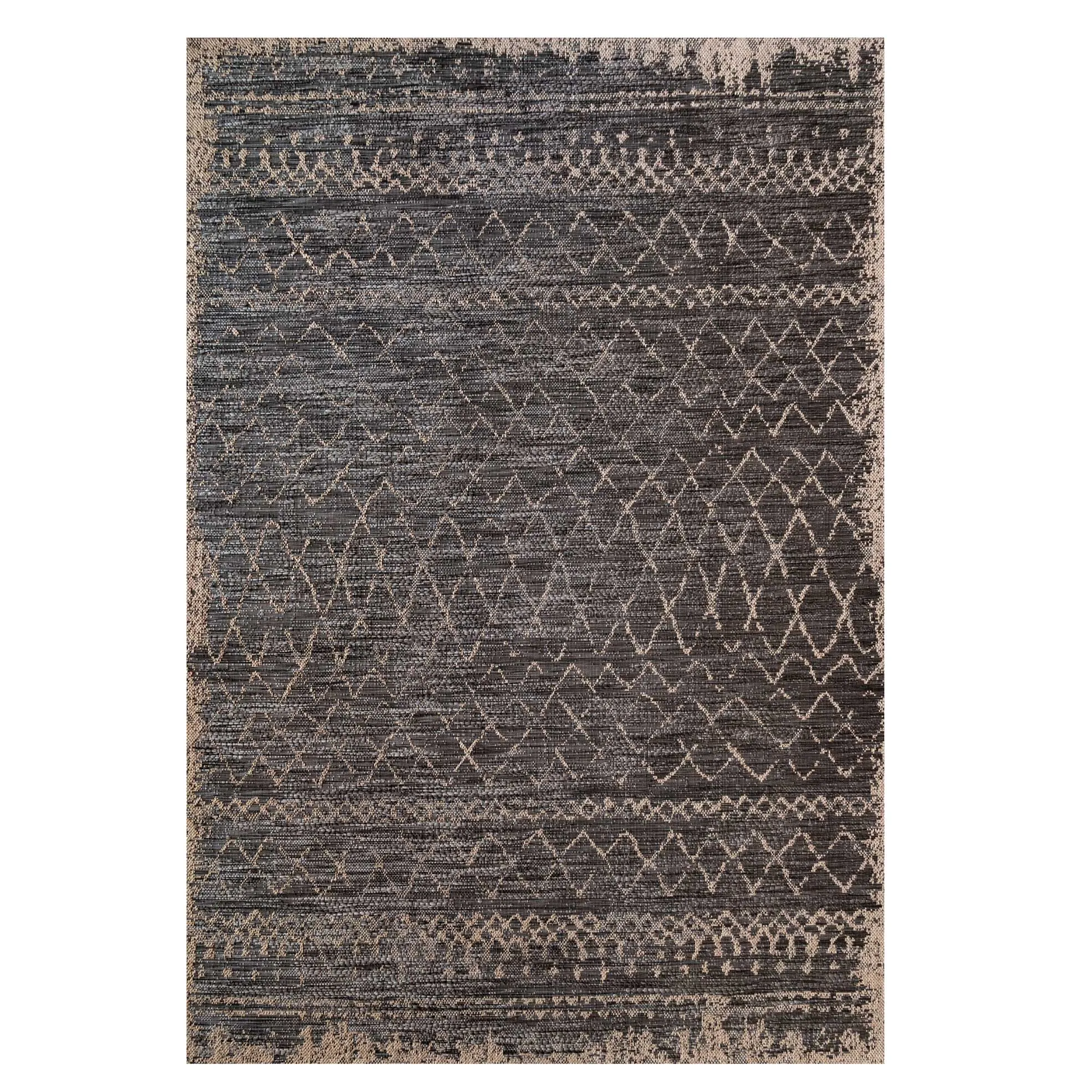 Grey Scandi Textured Flatweave Indoor Outdoor Area Rug - Marazza