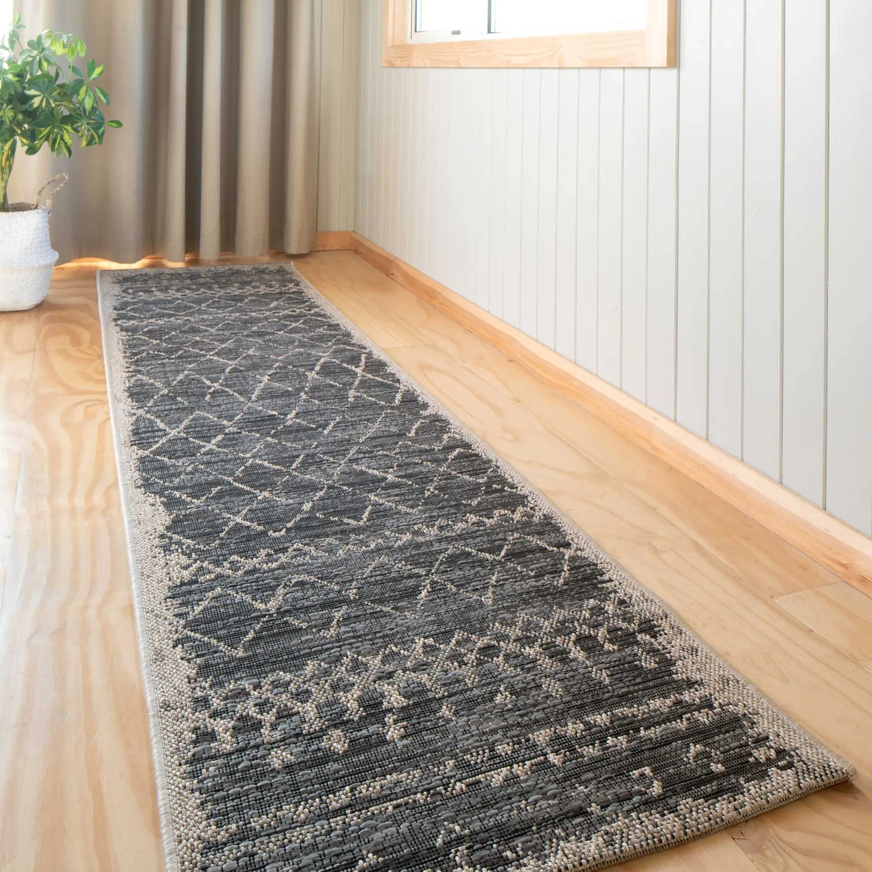 Grey Scandi Textured Flatweave Indoor Outdoor Area Rug - Marazza