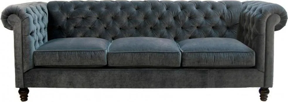 Grey Tufted Luxe Sofa