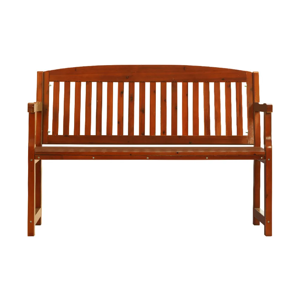 Handcrafted 2-Seater Wooden Garden Bench, Weather-Resistant - Gardeon