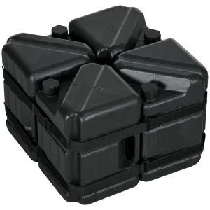 HDPE Gazebo Weights Set of 4, Water or Sand Filled Weights for Gazebo Legs, with Built-in Handles and Secure Straps