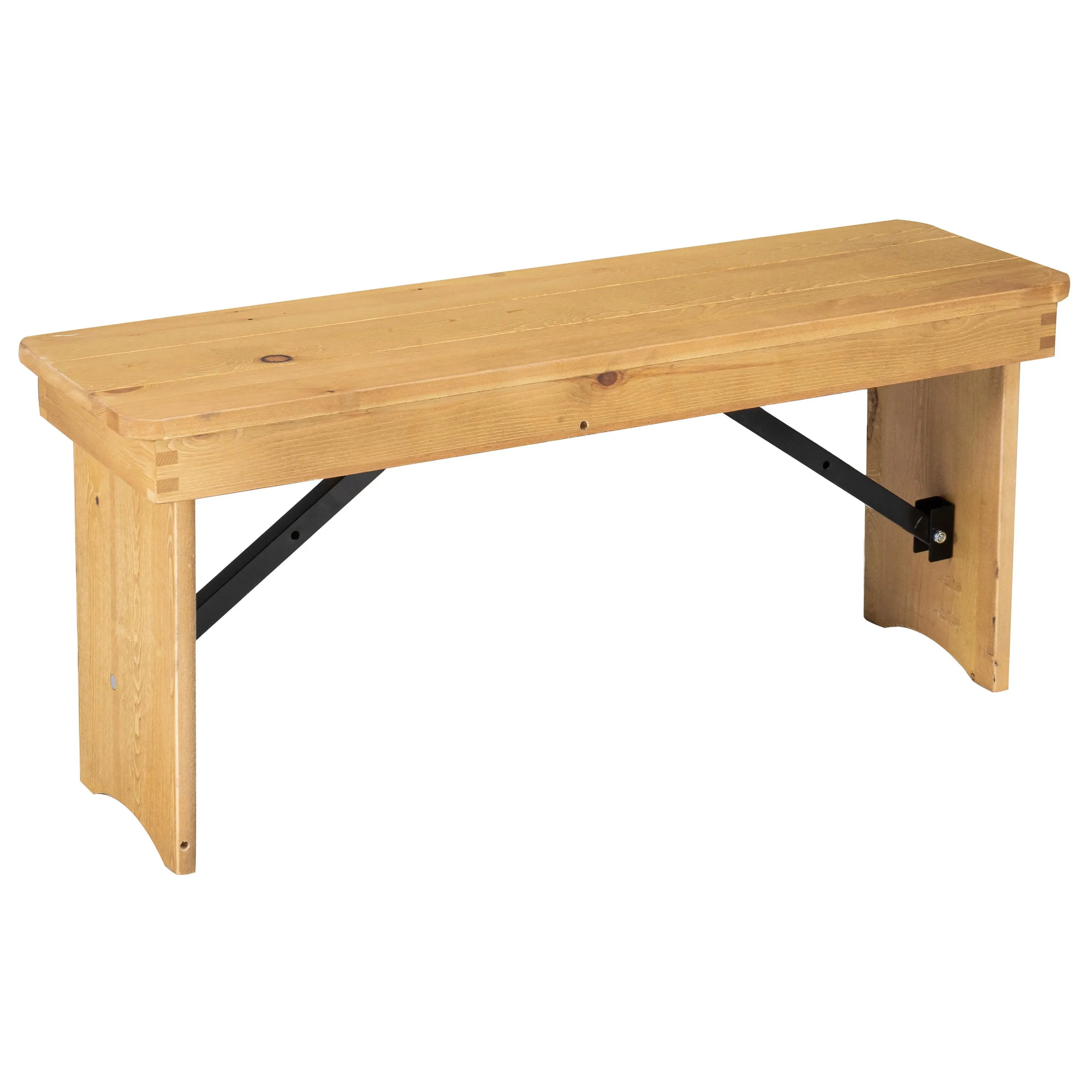 HERCULES Series 40" x 12" Solid Pine Folding Farm Bench