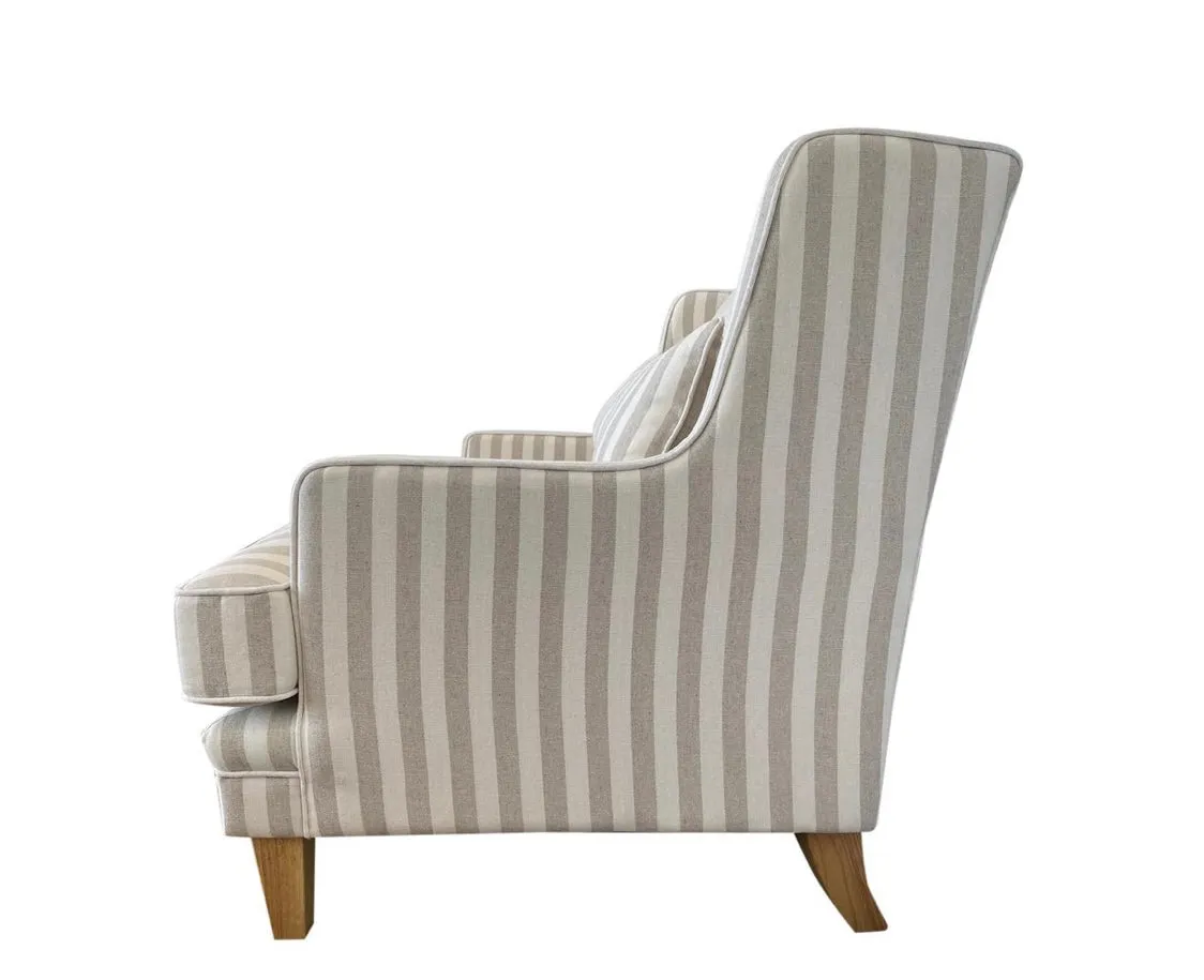 Hudson Natural Stripe 2 Seater Sofa