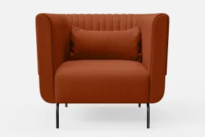 Jackson Armchair Orange Linen Fabric