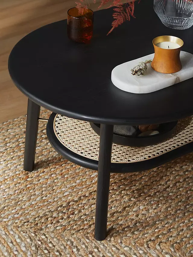 Karayal Rattan Solid Wood Coffee Table