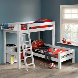 Kidz Beds - Nova L-Shaped Bunk Bed