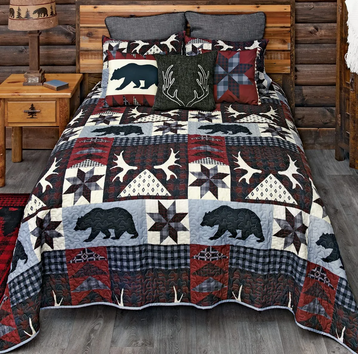 King Quilt Bed Set - Antler Ridge