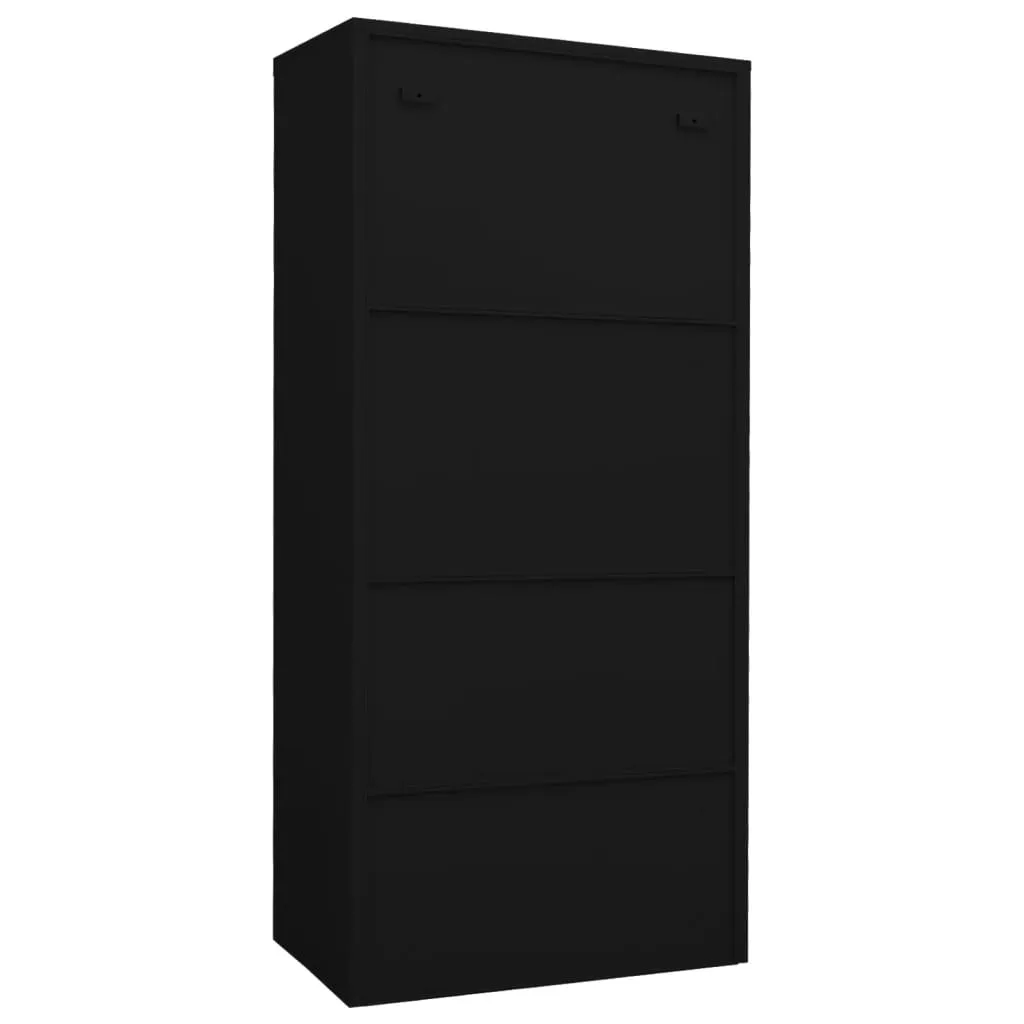 Kleiderschrank Schwarz 80x50x180 cm Stahl