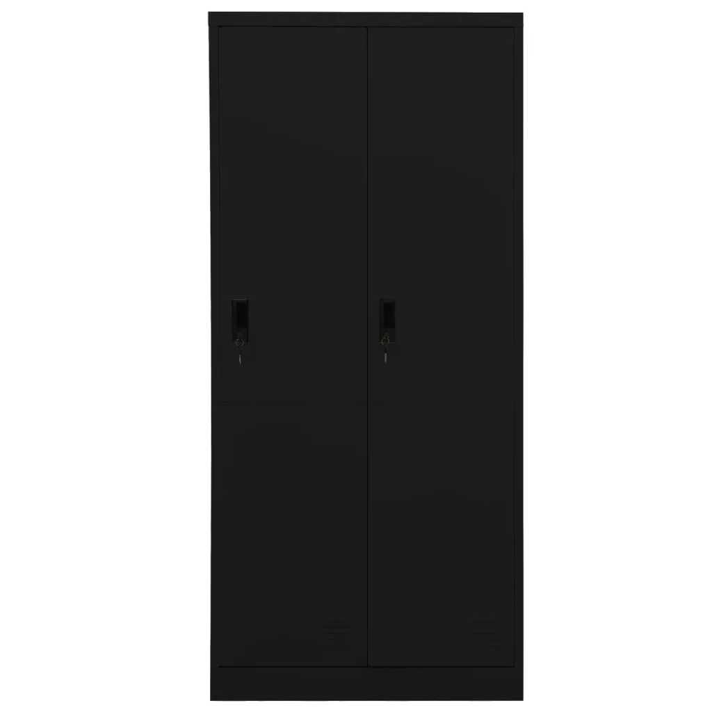 Kleiderschrank Schwarz 80x50x180 cm Stahl