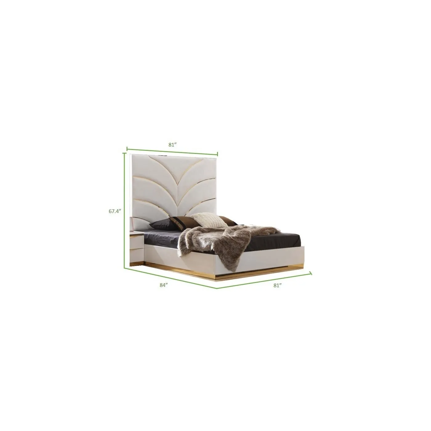 Laura White Platform Bed