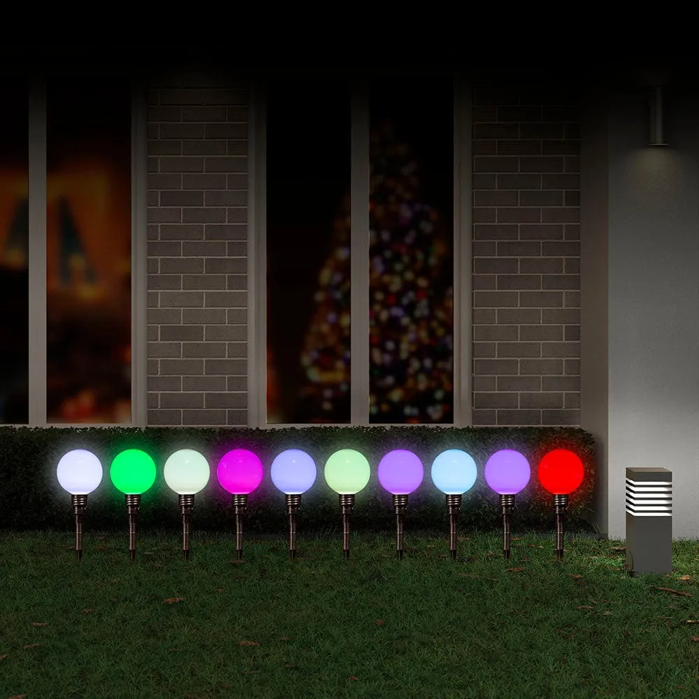 LED Colour Change  Ball Path Lights (10pk)