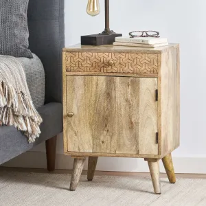 Leeza Mango Wood Bedside Table