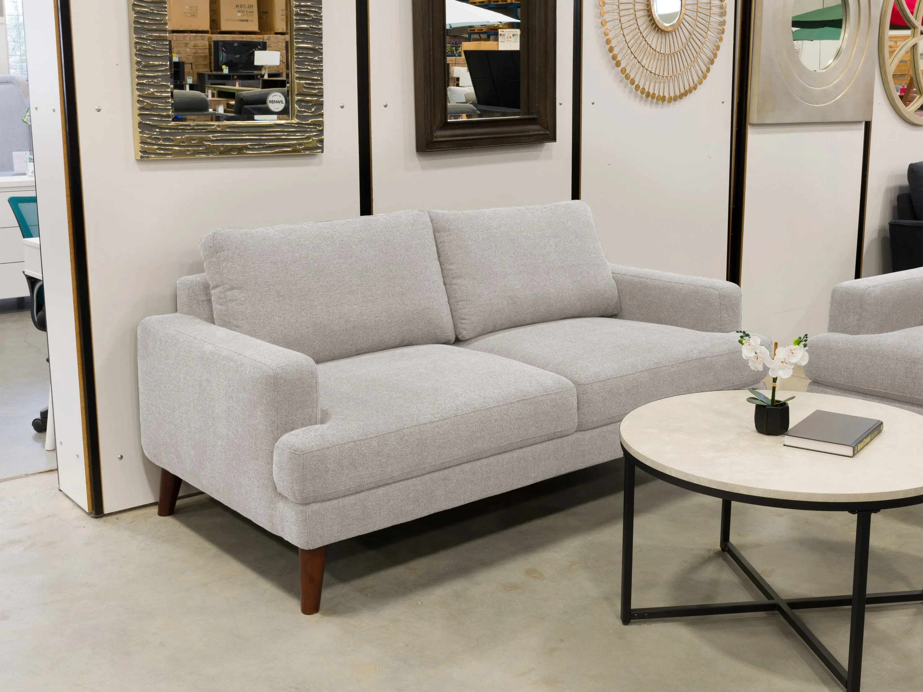 Light Grey Fabric Sofa