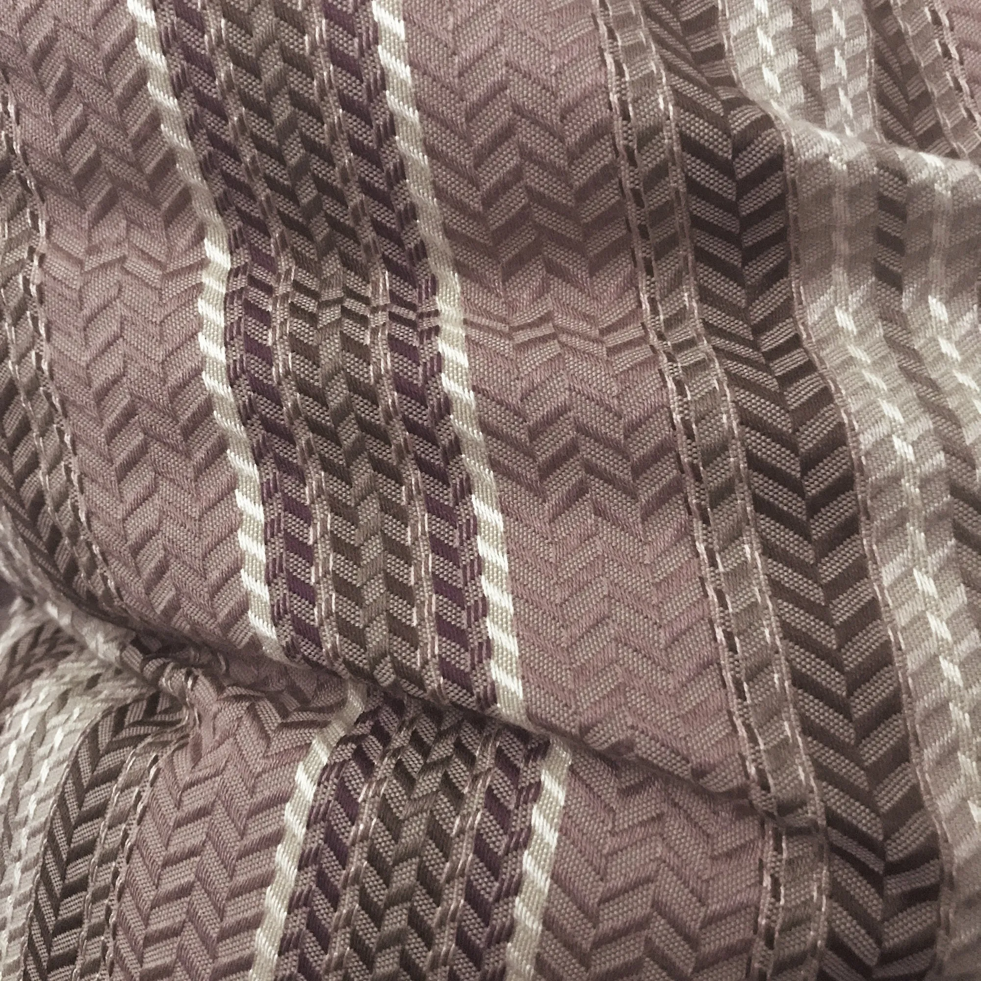 Lilac Woven Geometric Stripe Throw Pillow Cover 22x22