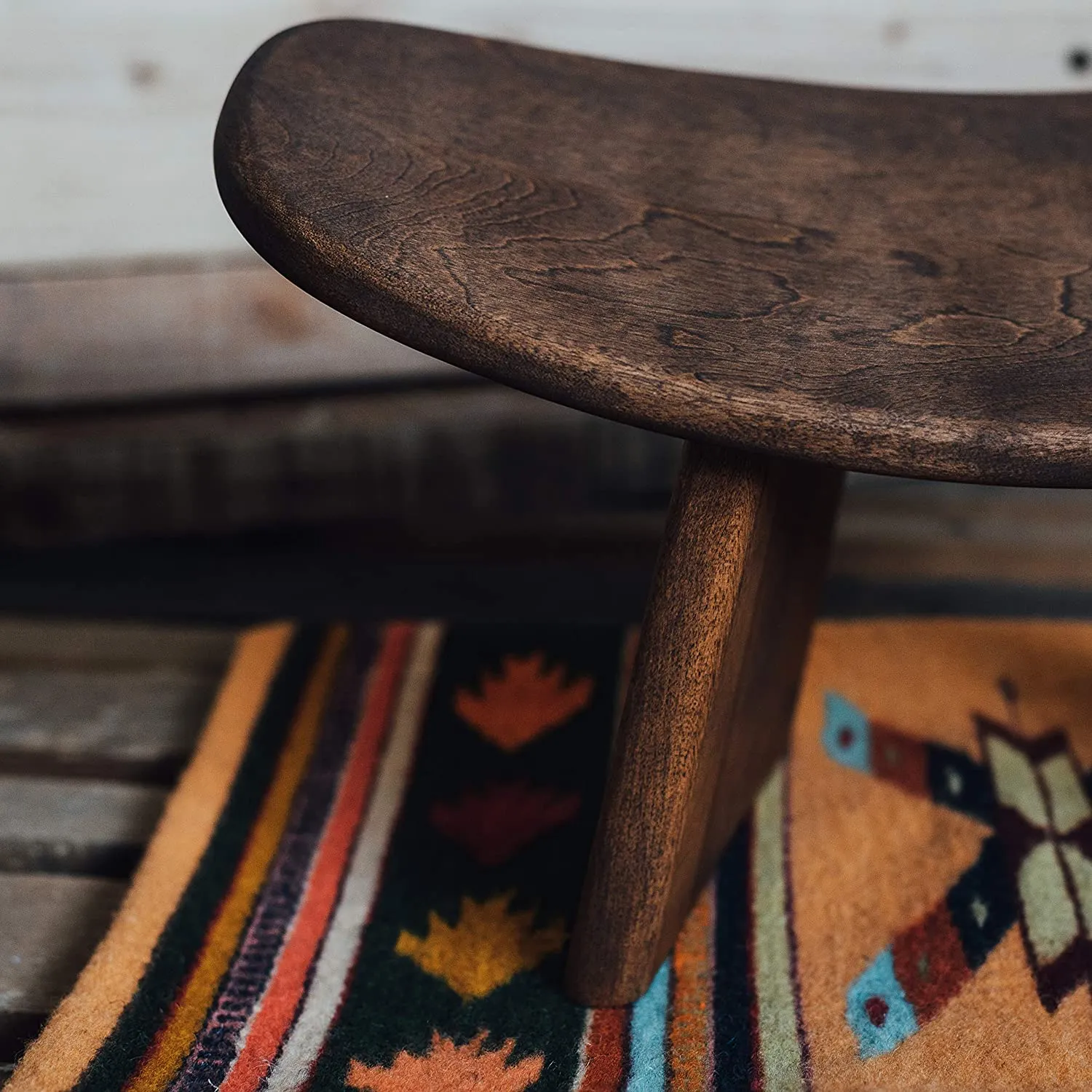 Meditation Bench, Portable Hand Made Wooden Seat