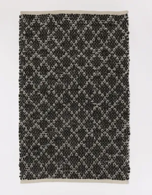 Midnight Diamond Leather Rugs