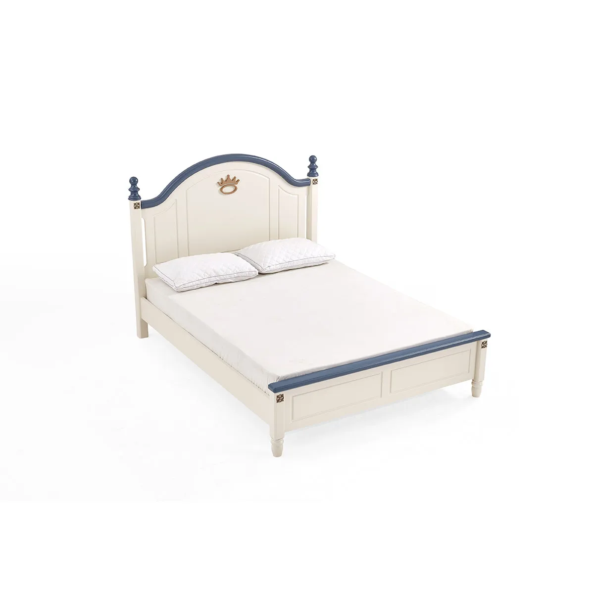 Modern Minimalist Navy Boy Bed with Mattress