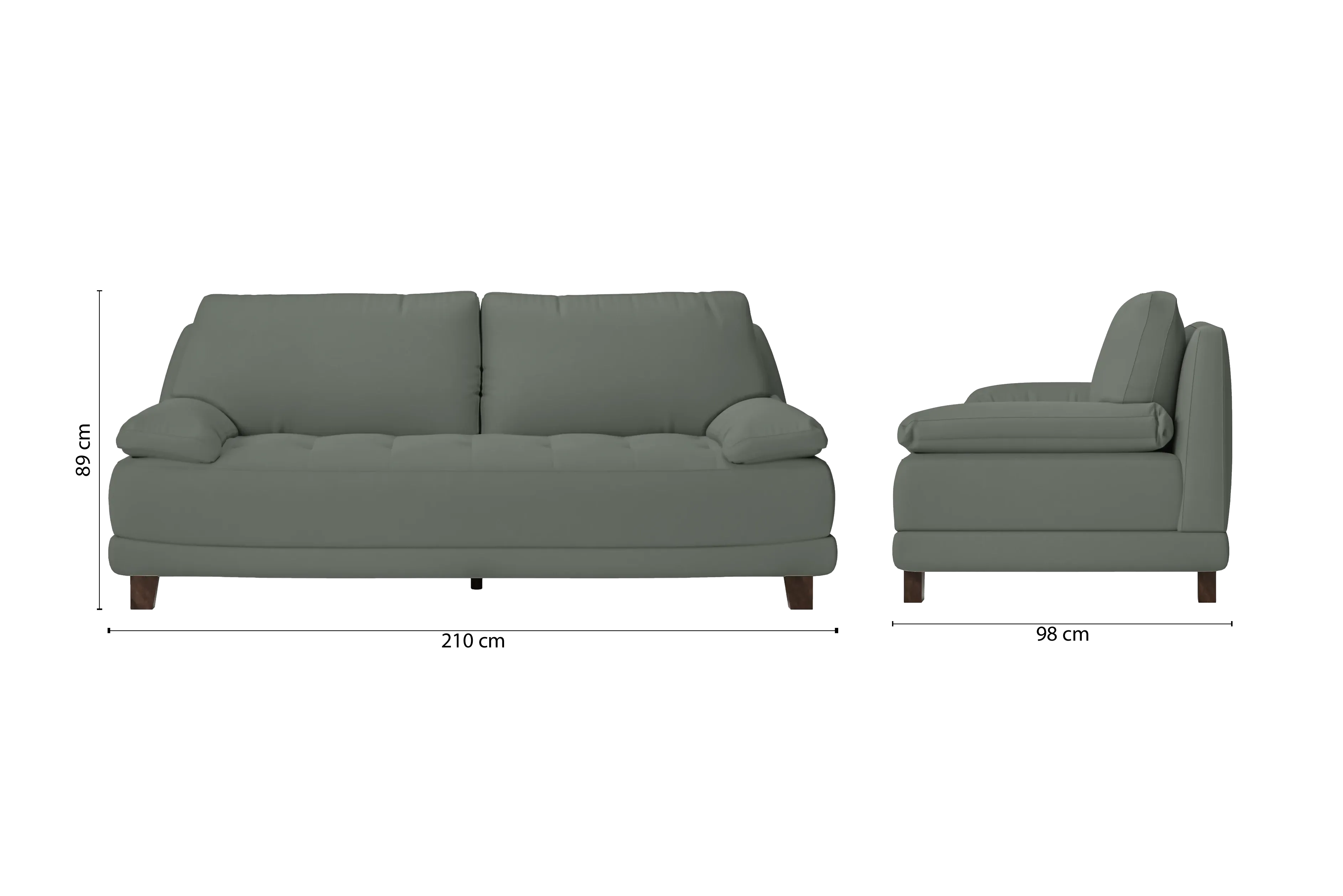 Novara 3 Seater Sofa Lush Leather