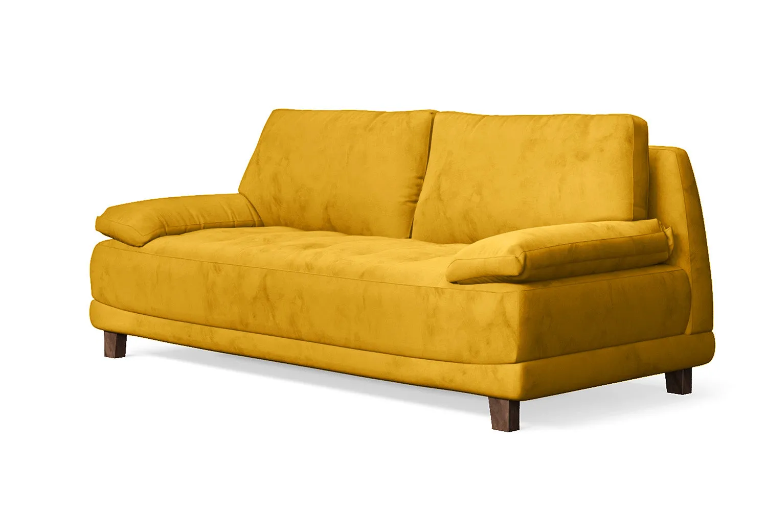 Novara 3 Seater Sofa Yellow Velvet