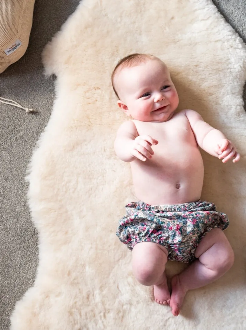 Nursing Baby Sheepskin Rug