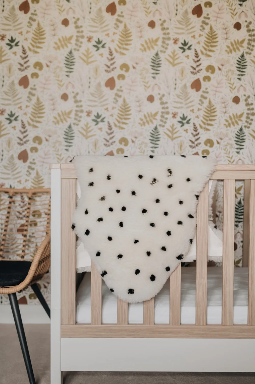 Nursing Baby Sheepskin Rug