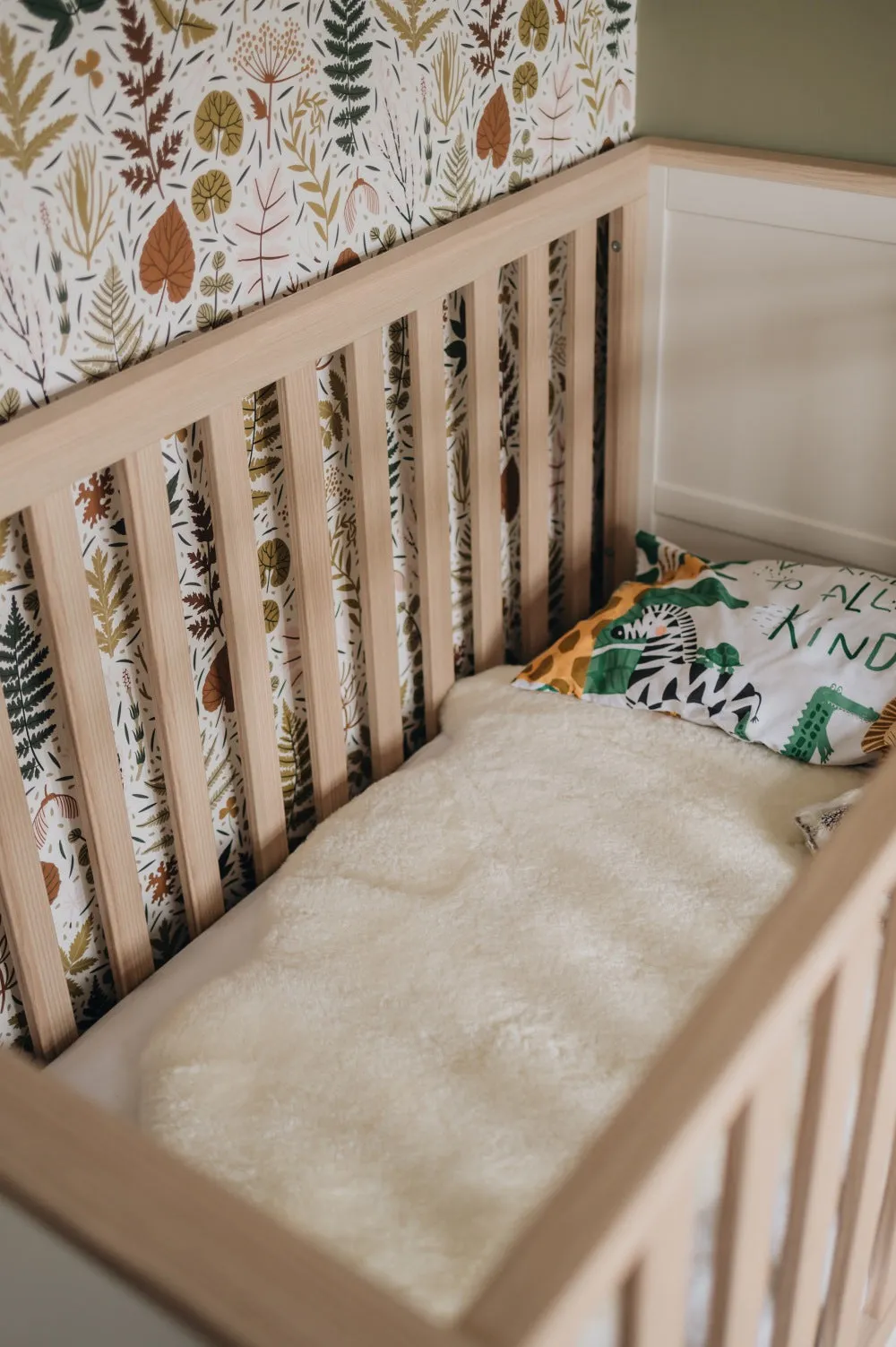 Nursing Baby Sheepskin Rug