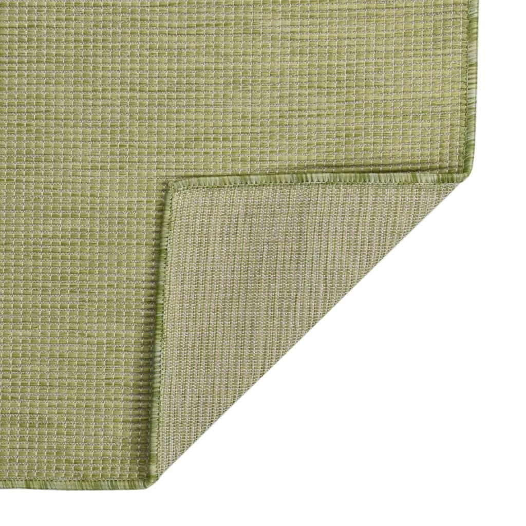 Outdoor Flatweave Rug 100x200 cm Green