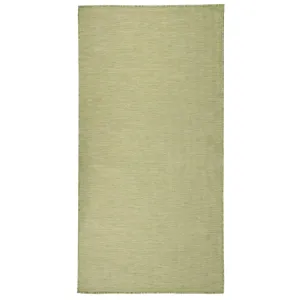 Outdoor Flatweave Rug 100x200 cm Green