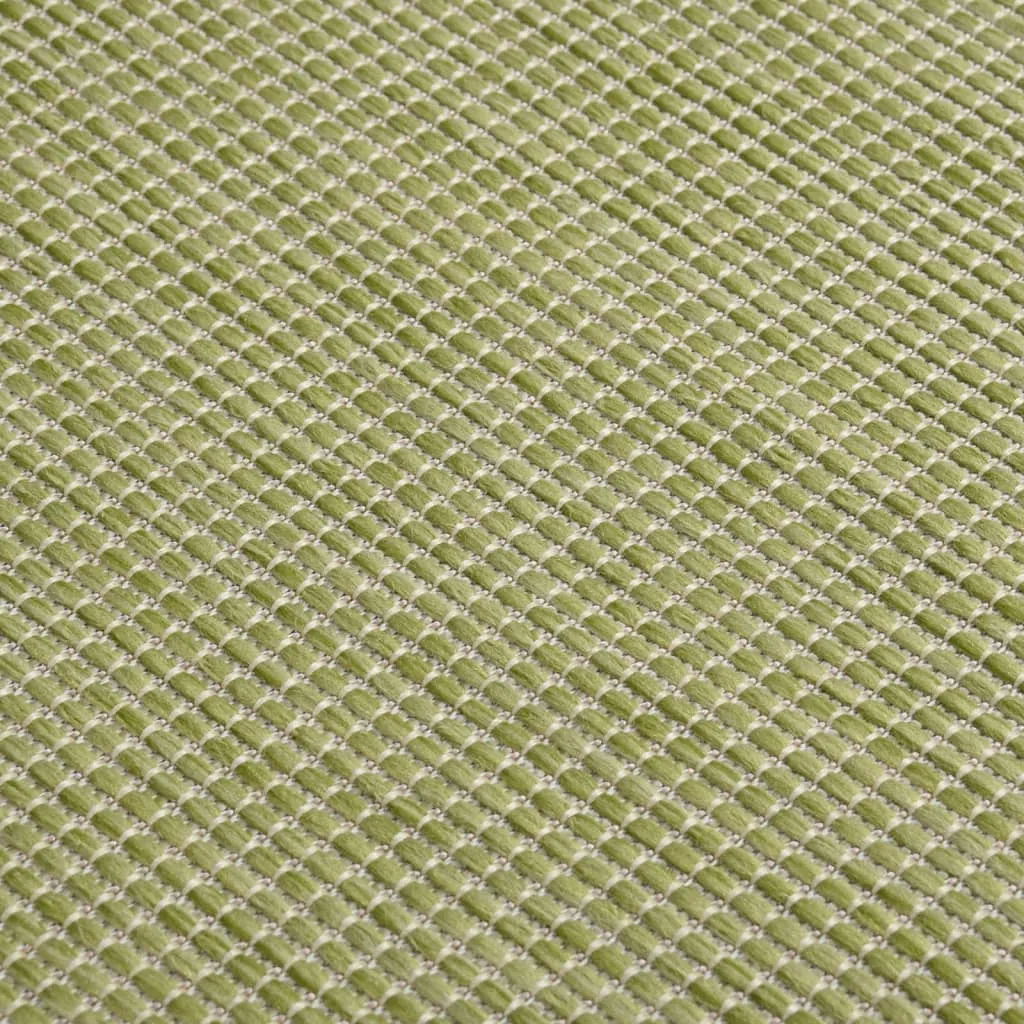 Outdoor Flatweave Rug 100x200 cm Green