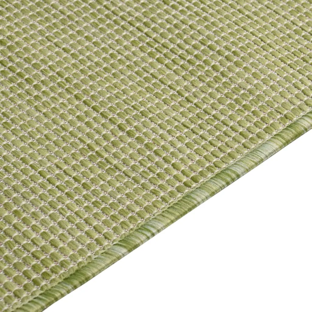 Outdoor Flatweave Rug 100x200 cm Green