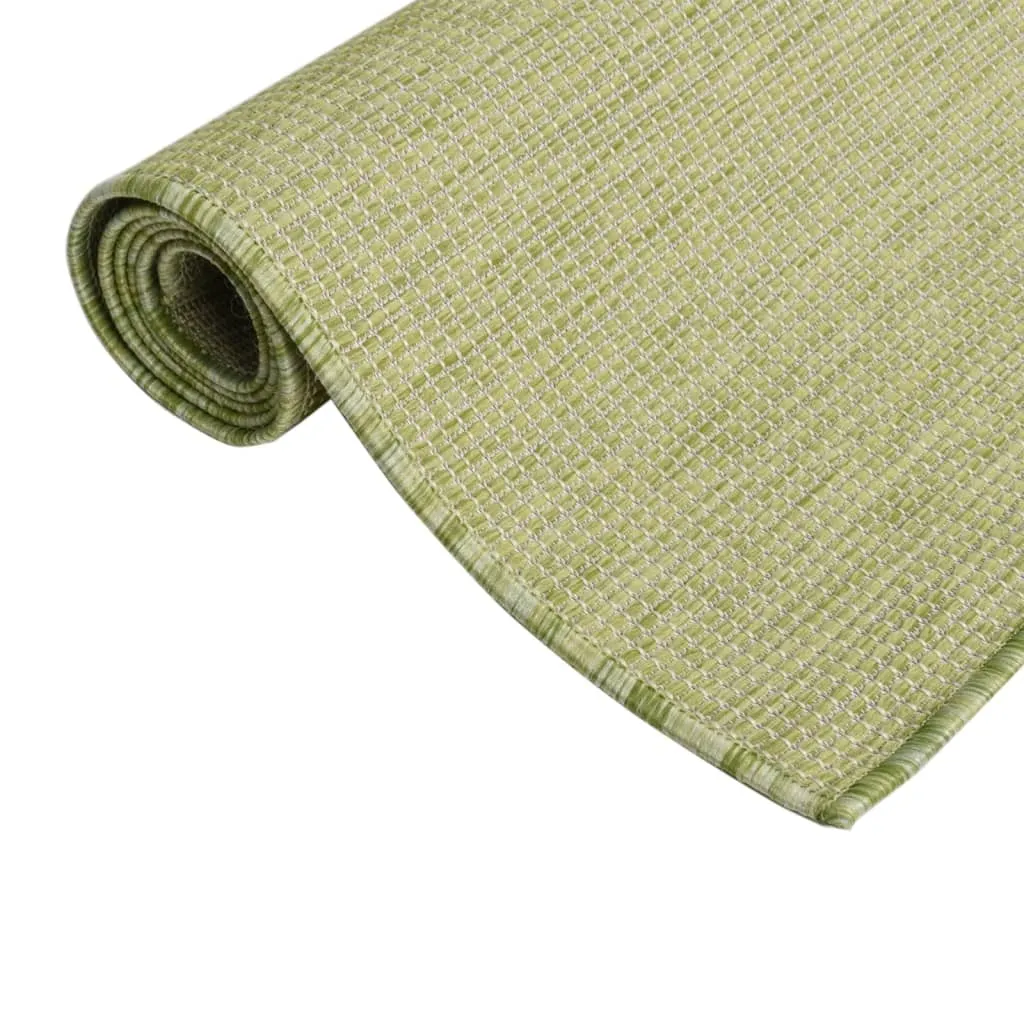 Outdoor Flatweave Rug 100x200 cm Green