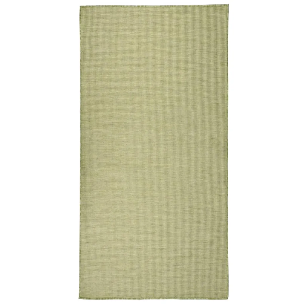 Outdoor Flatweave Rug 100x200 cm Green