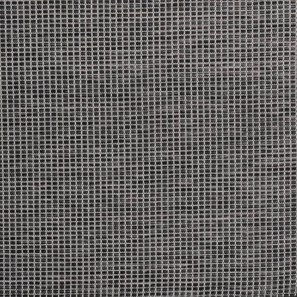 Outdoor Flatweave Rug 120x170 cm Grey