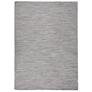 Outdoor Flatweave Rug 200x280 cm Brown and Blue