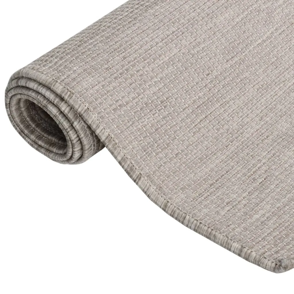 Outdoor Flatweave Rug 200x280 cm Taupe