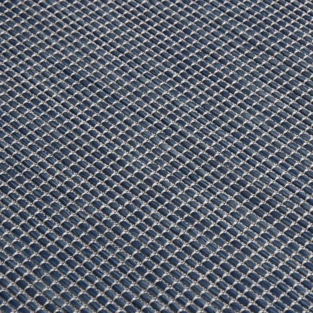 Outdoor Flatweave Rug 80x250 cm Blue