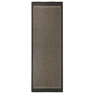 Outdoor Flatweave Rug 80x250 cm Dark Brown