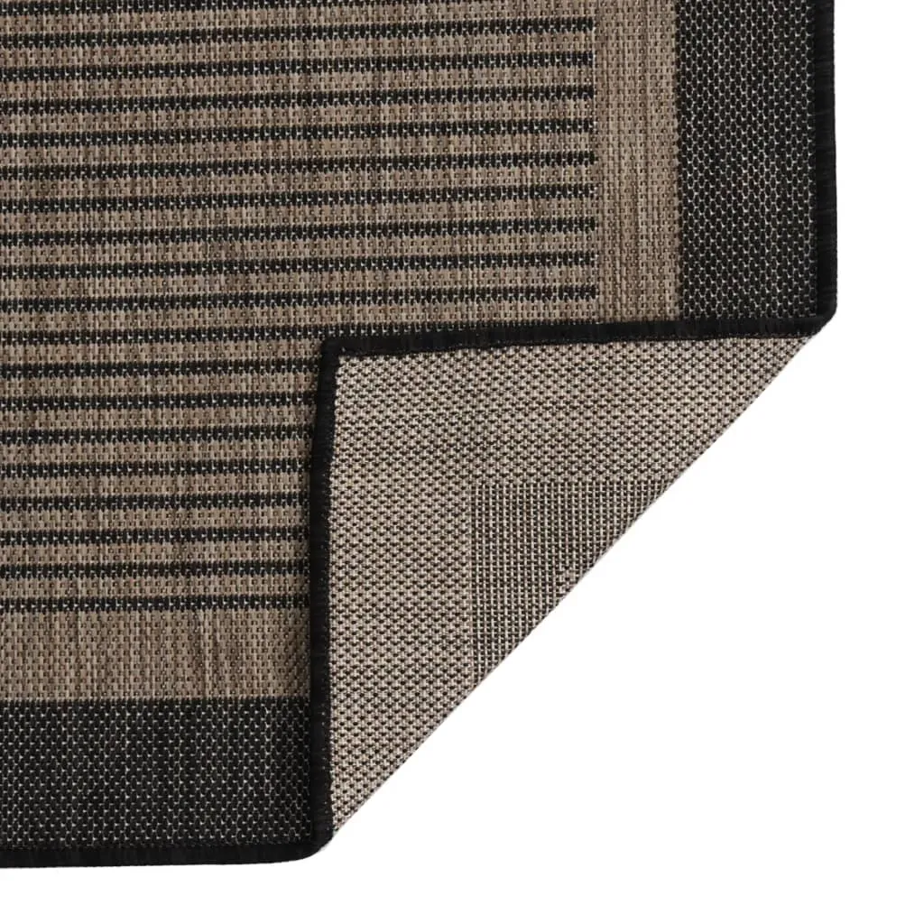 Outdoor Flatweave Rug 80x250 cm Dark Brown