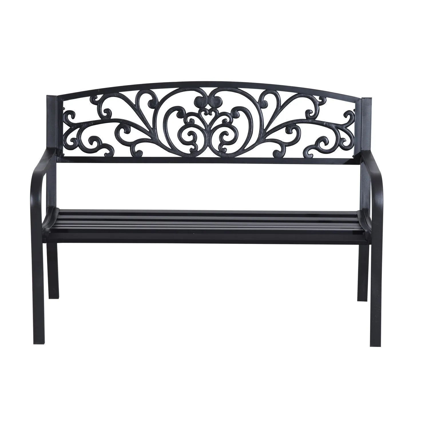 Outsunny 50&quot; Blossoming Garden Decorative Patio Park Bench