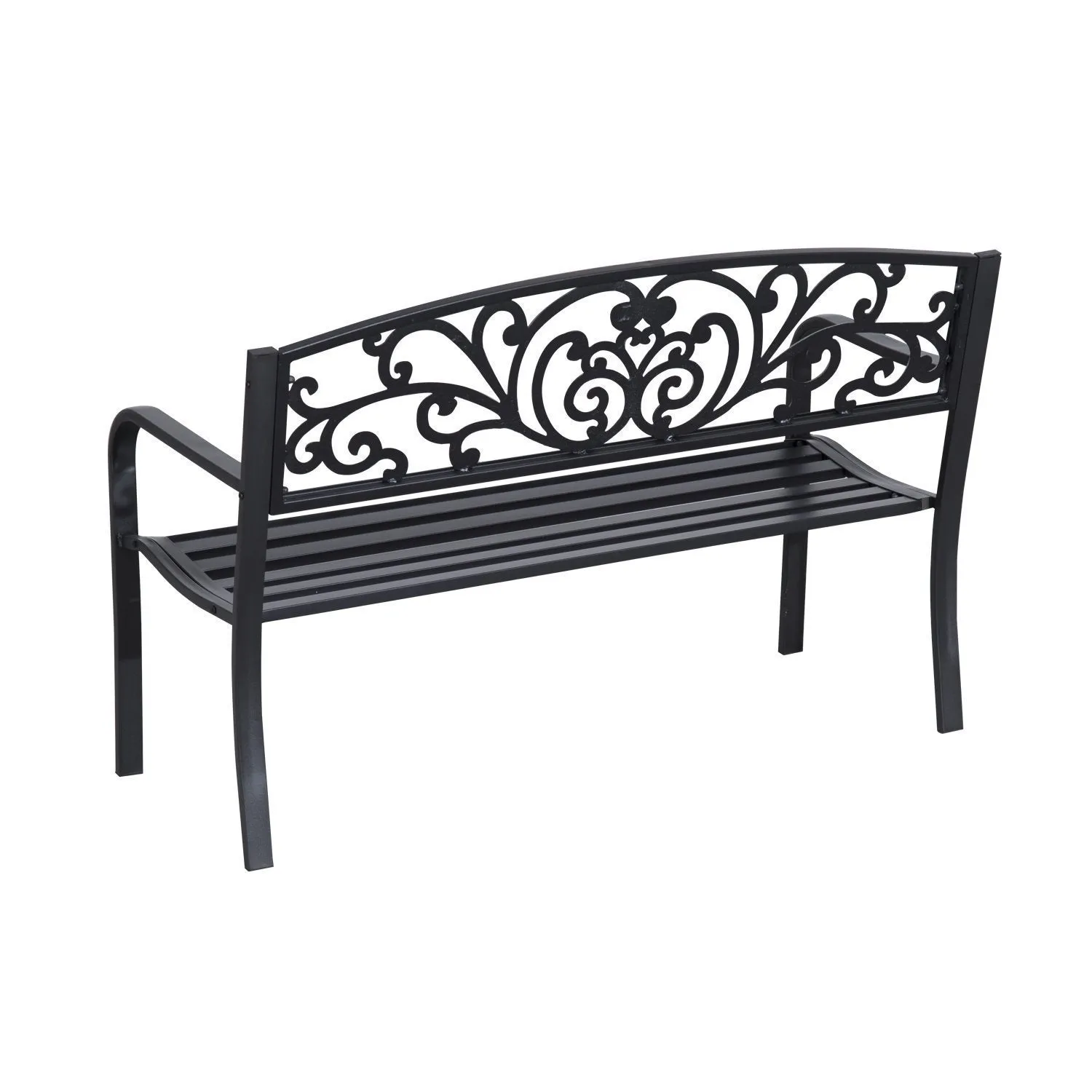 Outsunny 50&quot; Blossoming Garden Decorative Patio Park Bench