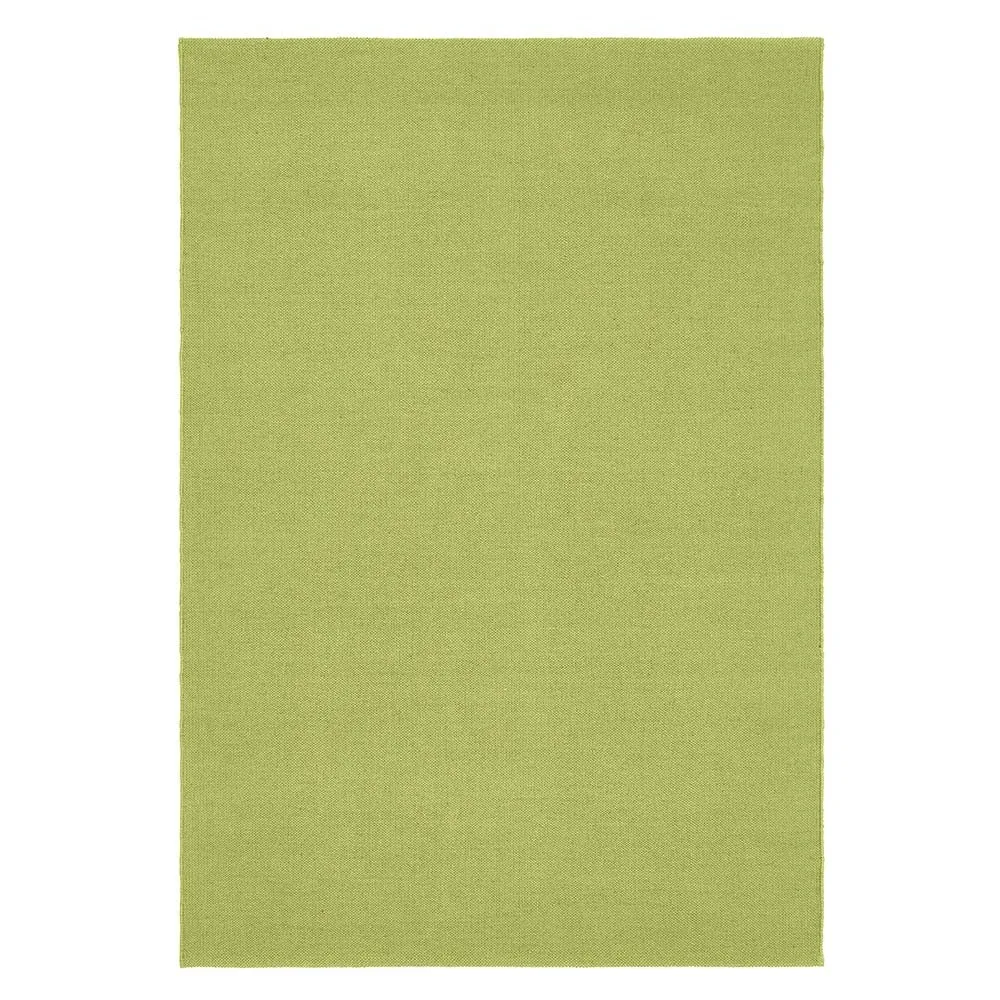 Plain Washable Rug Green