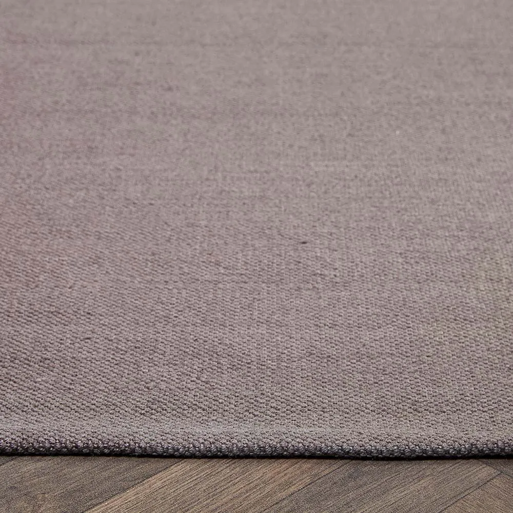 Plain Washable Rug Warm Grey