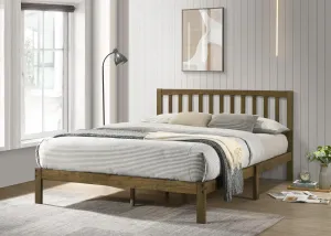 Queen Platform Bed - Antique Walnut