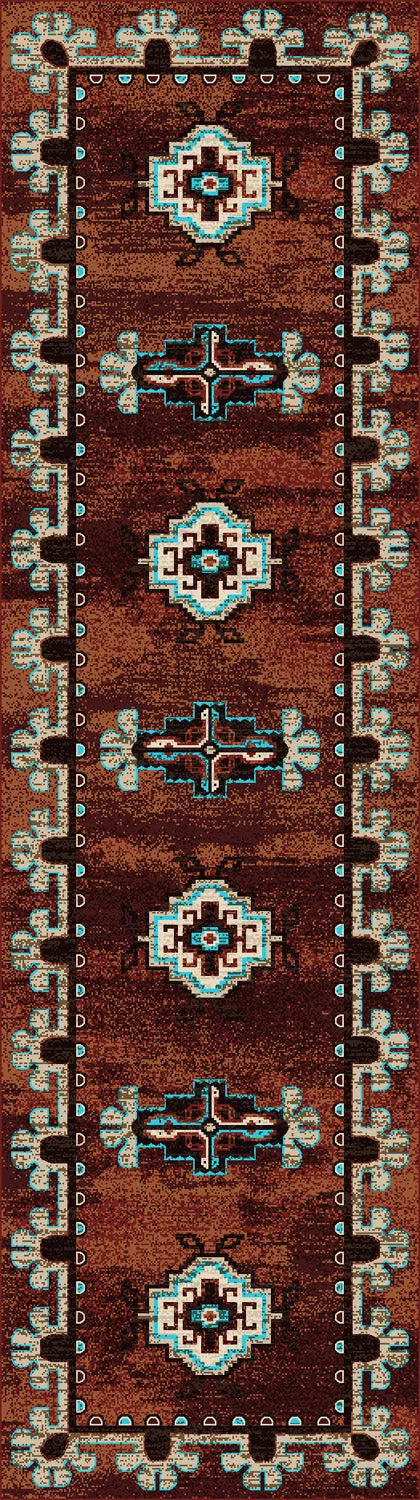 "Badlands Rust" Southwestern Area Rugs - Choose from 6 Sizes!