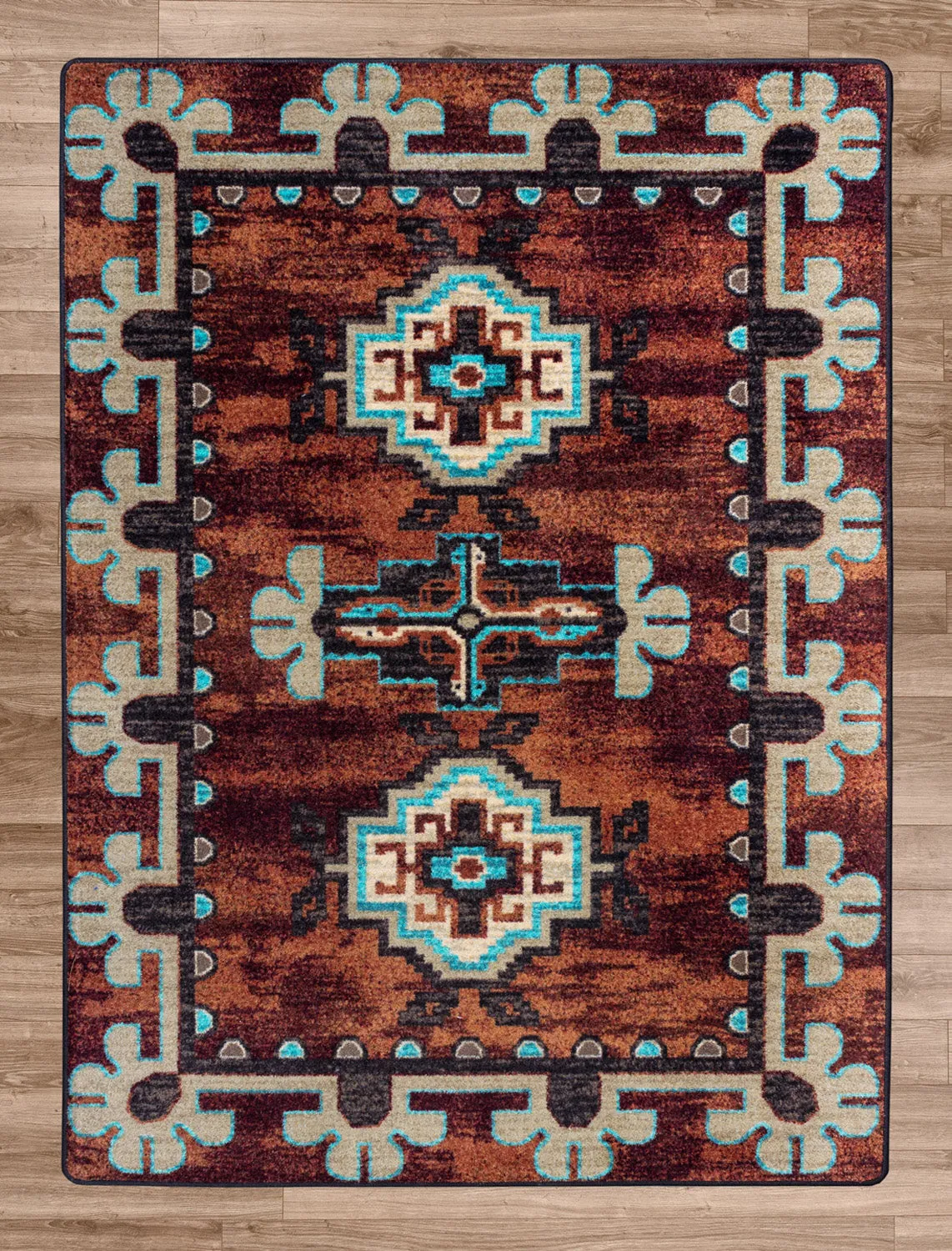 "Badlands Rust" Southwestern Area Rugs - Choose from 6 Sizes!