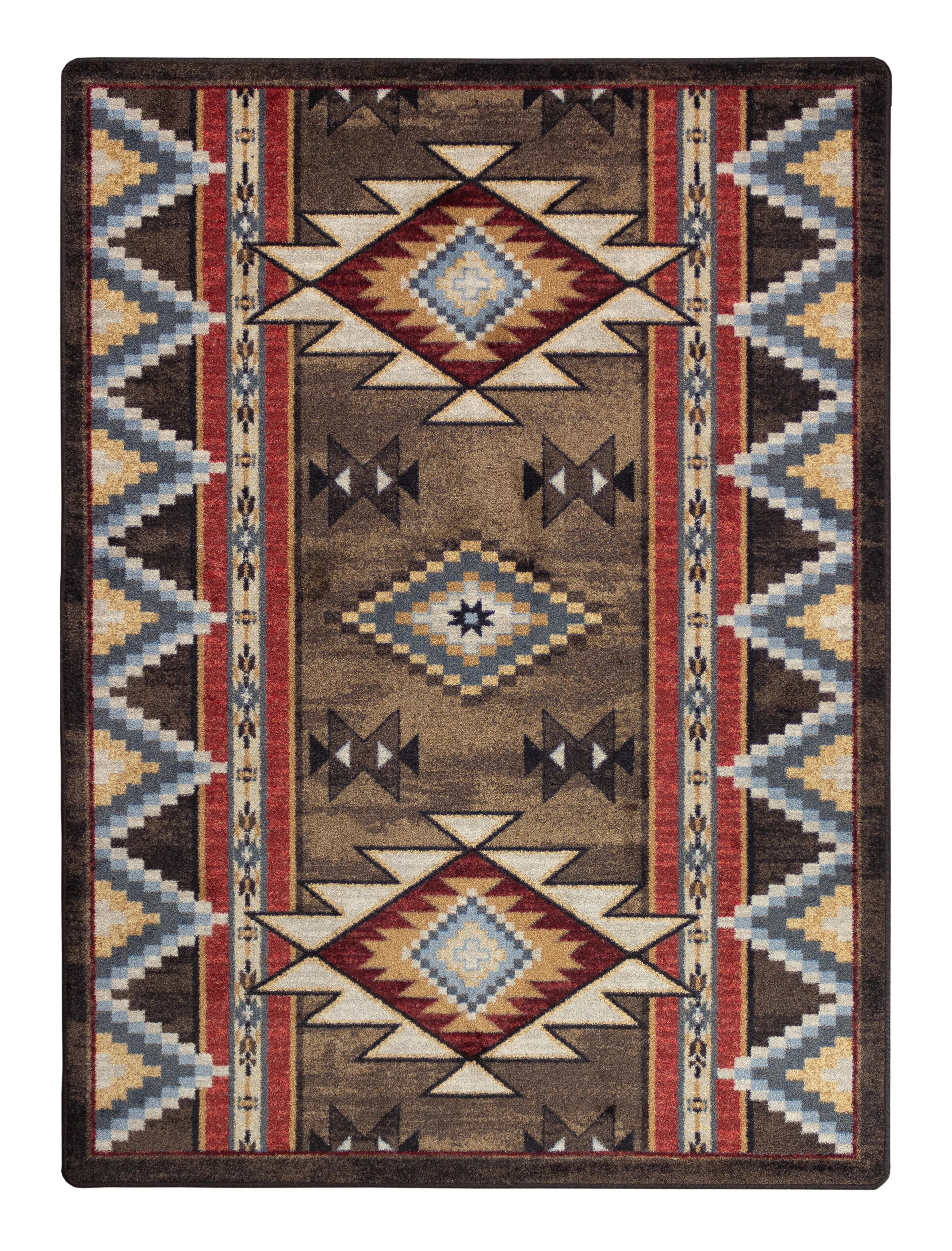 "Bowstrings - Brown" Southwestern Area Rugs - Choose from 6 Sizes!